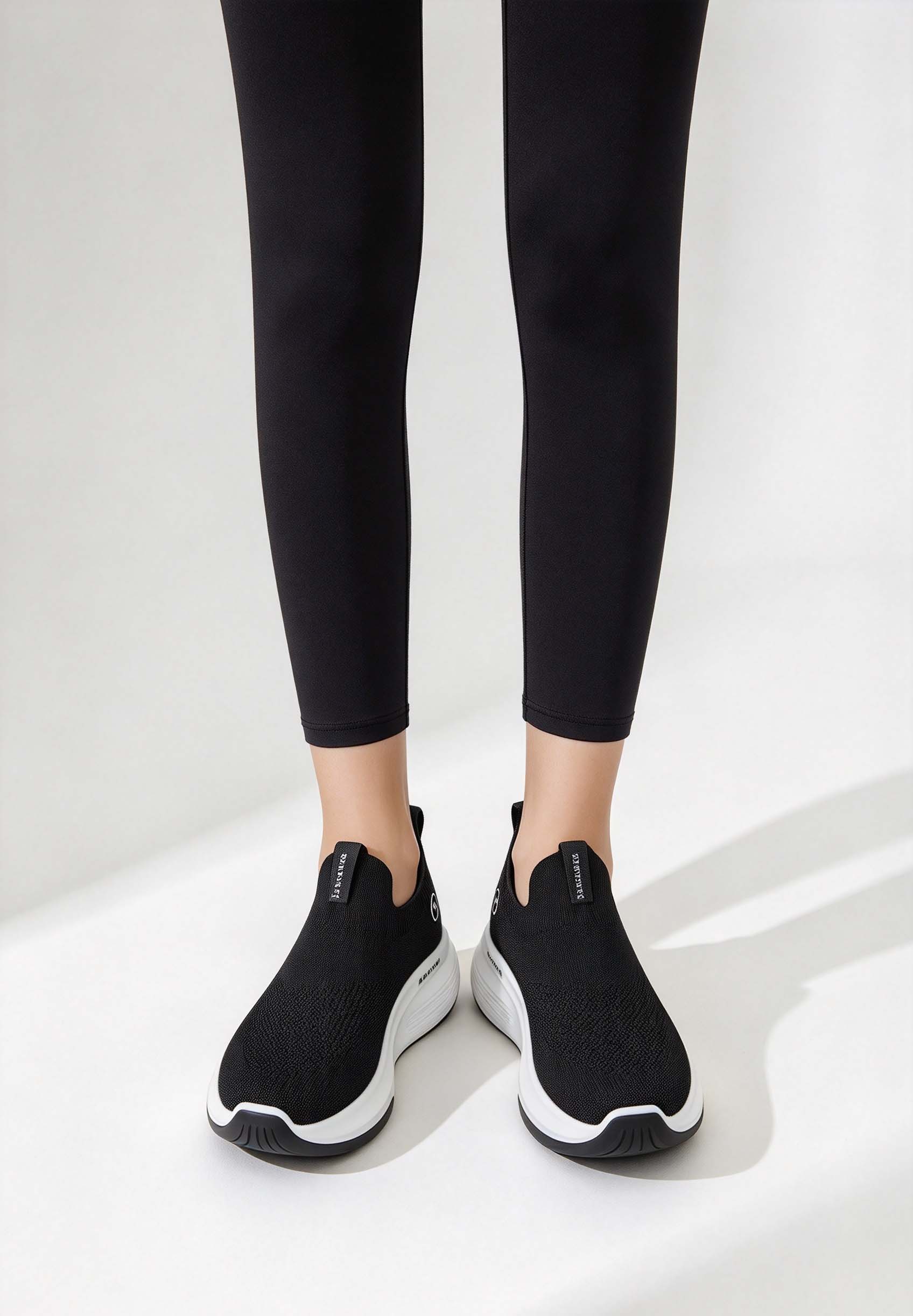Women's Knit Platform Walking  - Knit Fabric Lace Up Sneakers 评论和价格