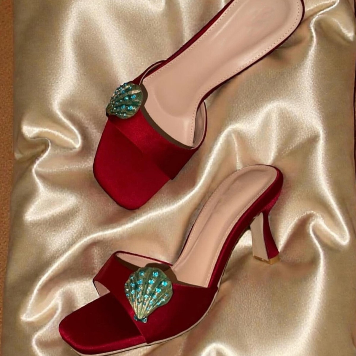 Thai Rhinestone Square Toe Hig - Sandals 评论和价格