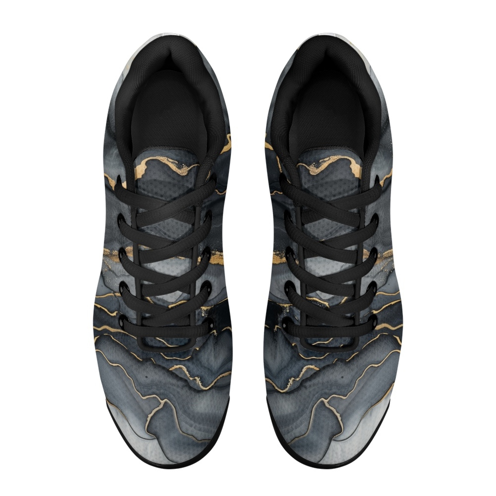 PENSTROLL Black Gold Marble Ai - Air Cushion Jogger Shoes Men 评论和价格