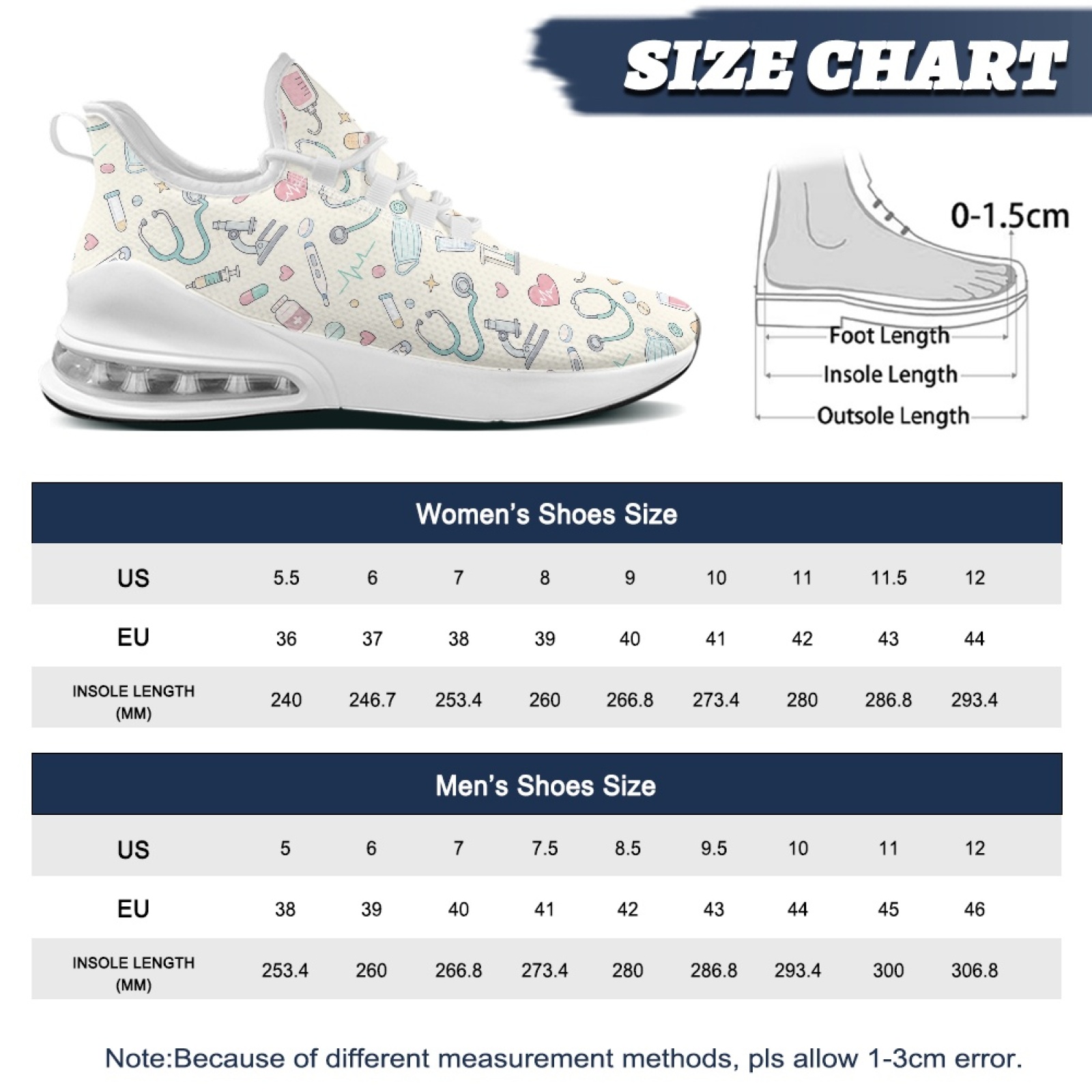 PENSTROLL Medical Tool Print B - Breathable Mesh Athletic Shoes 评论和价格
